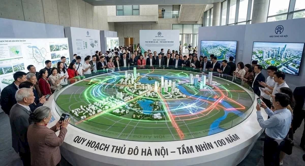 Hà Nội chính thức công bố sa bàn quy hoạch Thủ đô tầm nhìn 100 năm: Góc nhìn toàn cảnh về tương lai đô thị